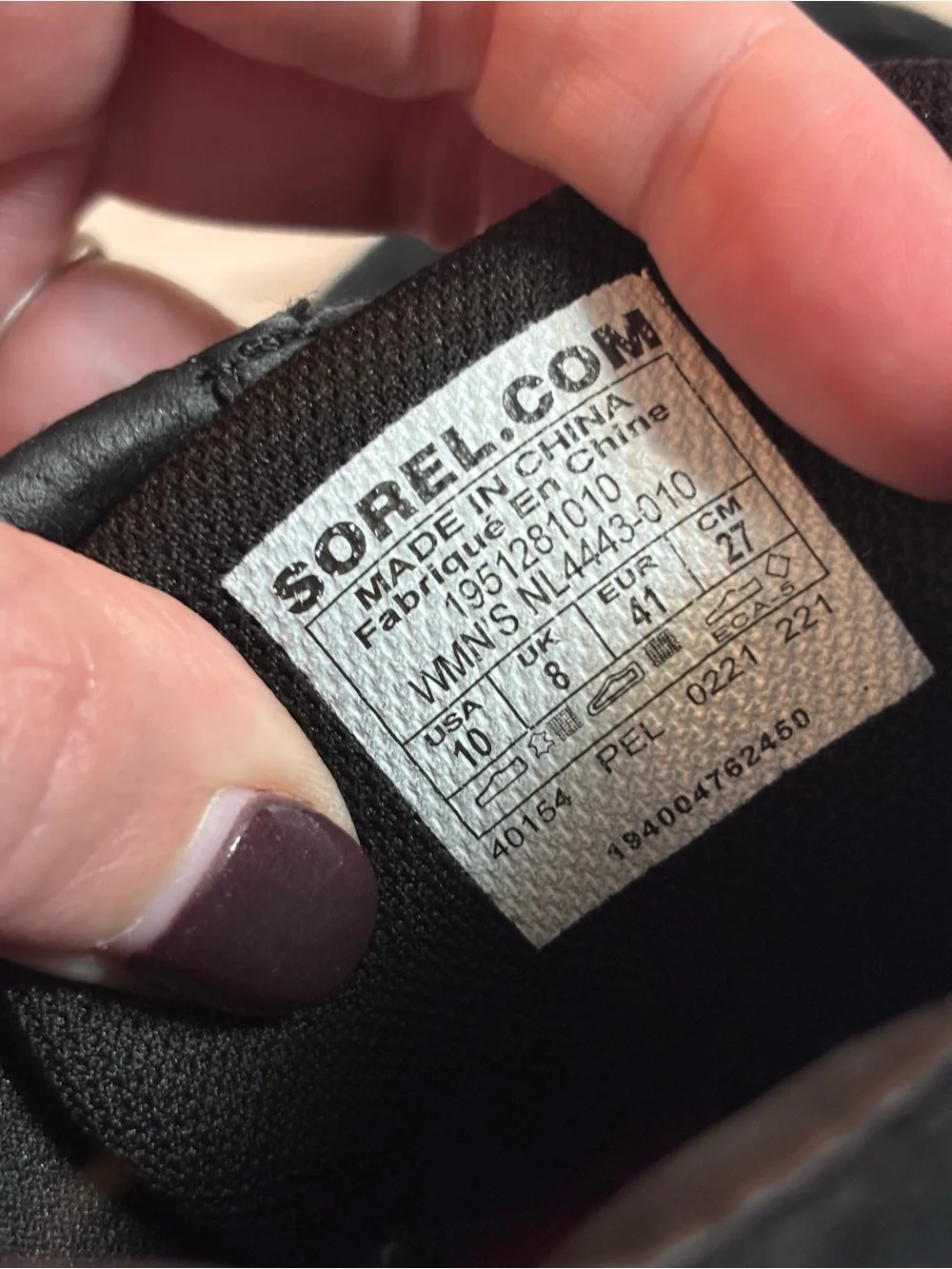 Sorel Black Suede Lace-Up Wedge Booties